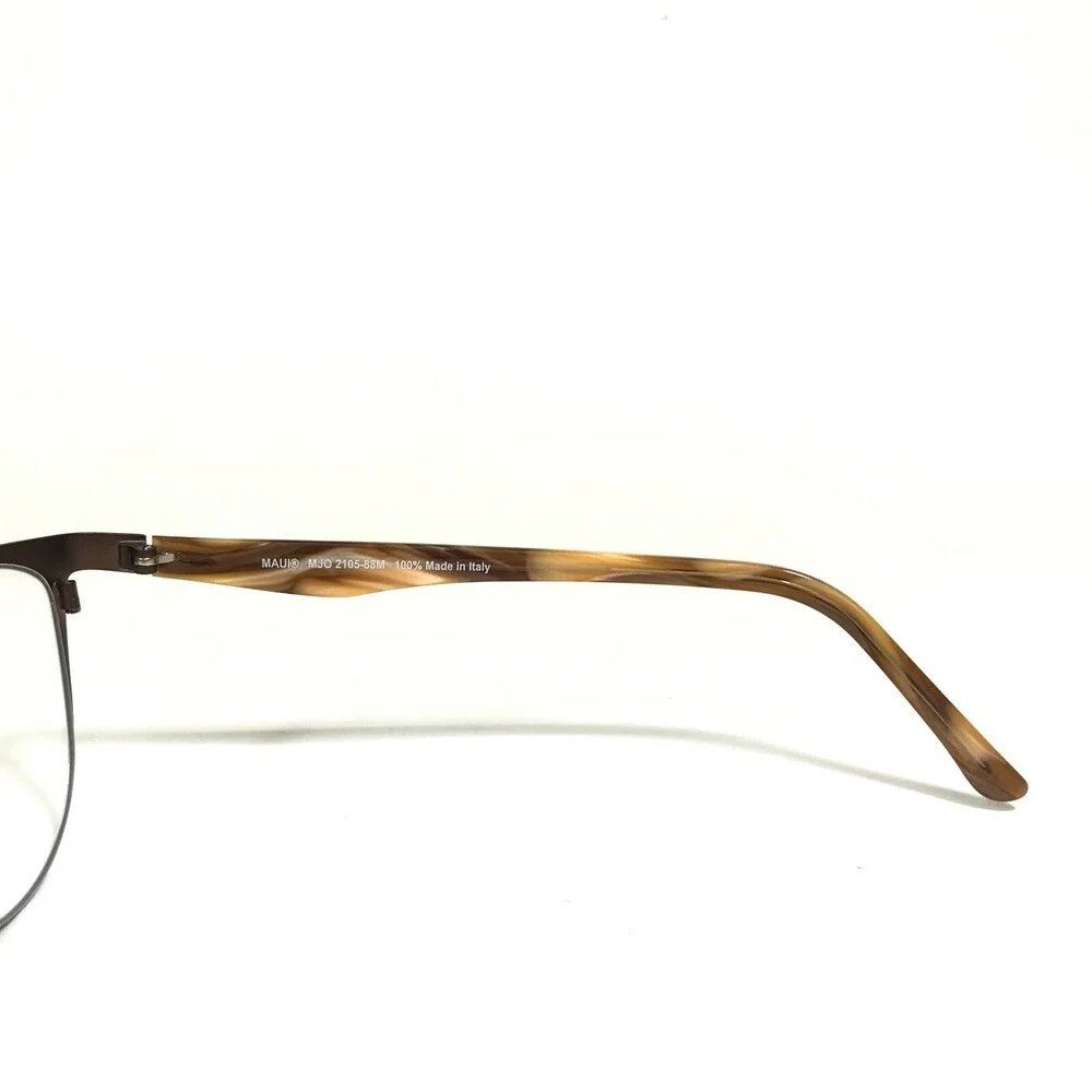 Maui Jim Eyeglasses Frames MJO2105-88M Matte Brown Horn Cat Eye 53-18-135